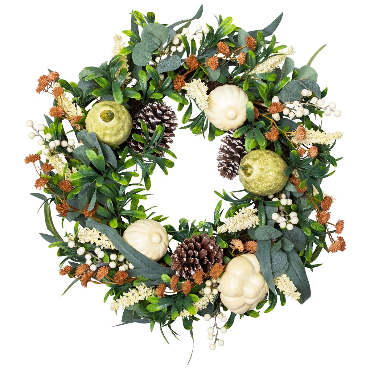  Northlight Gourds and Foliage Artificial Thanksgiving Wreath - 24-Inch  Unlit - Default Title - Bonton