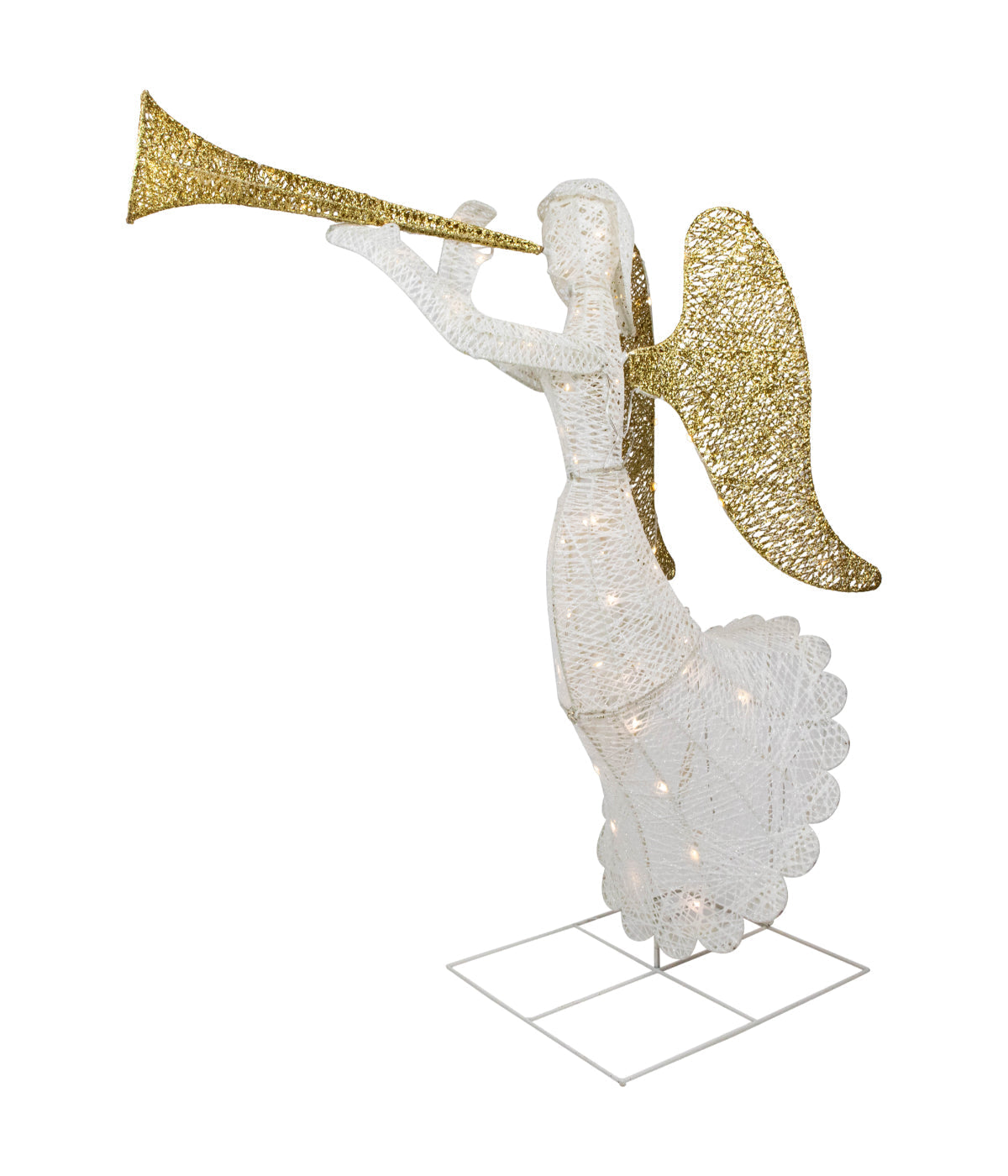  Trumpeting Angel with LED Lighted Outdoor Christmas Outdoor Decoration, 48