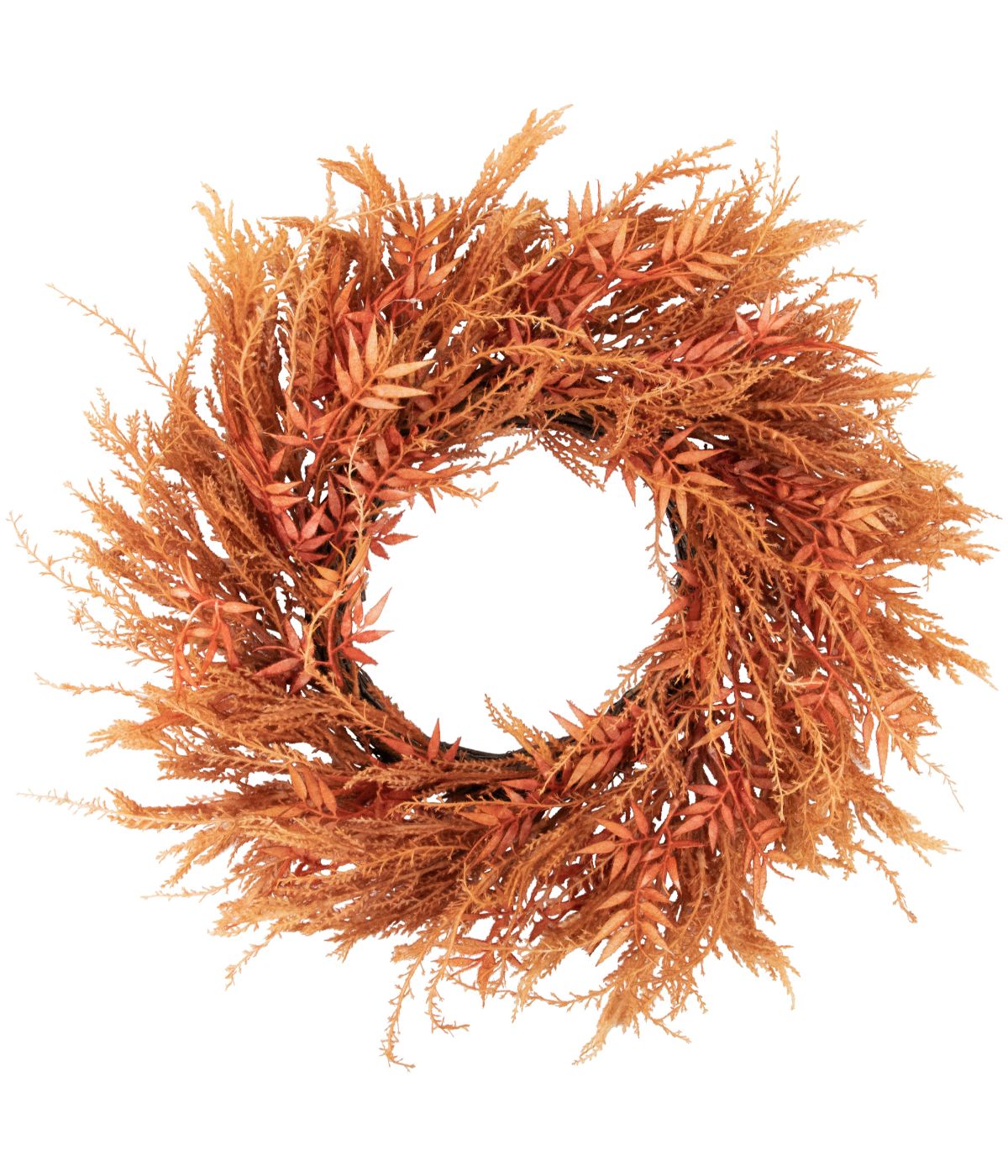  Peachy Pampas Grass Artificial Fall Harvest Wreath Pink - Pink - Bonton