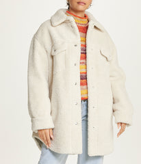 Faux Shearling Shirt Jacket