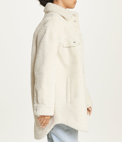 Faux Shearling Shirt Jacket