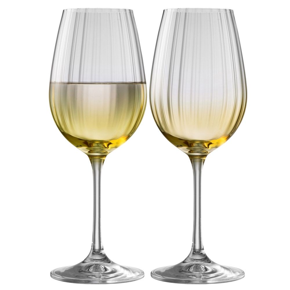  Galway Crystal Erne Colour Wine Glasses Set of 2 - Blush - Bonton