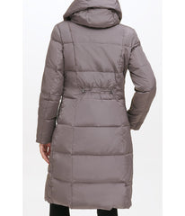 Asymmetrical Pillow Collar Down Coat Carbon