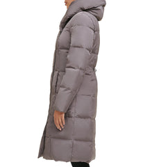 Asymmetrical Pillow Collar Down Coat Carbon