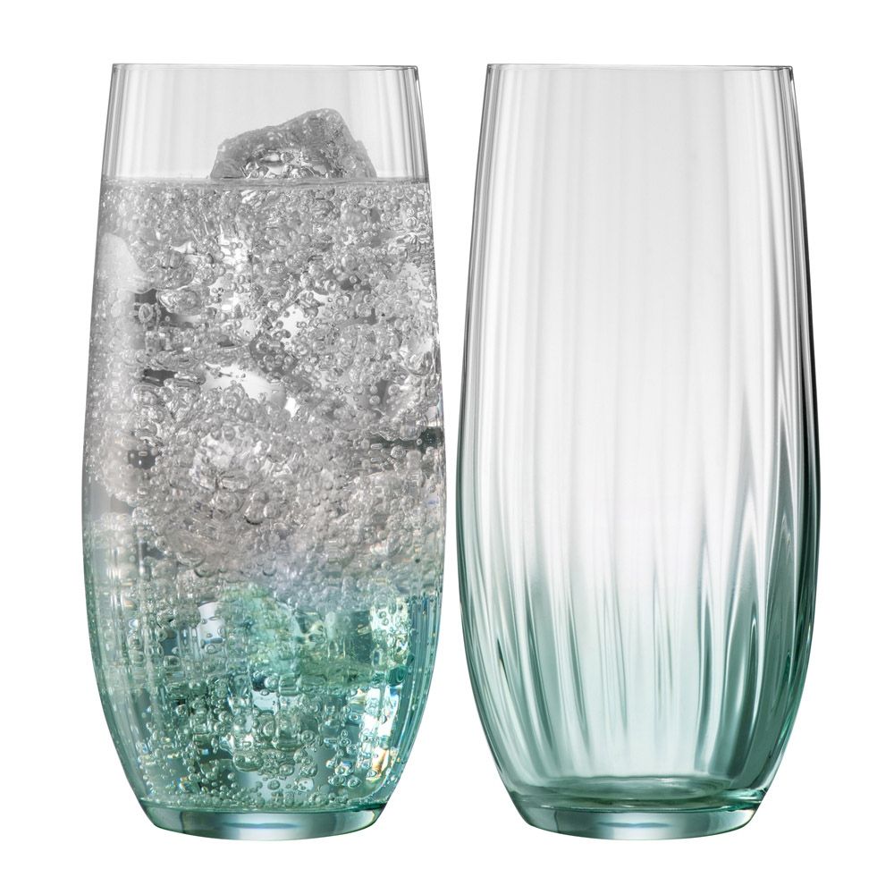  Galway Crystal Erne Colour Hiball Glasses Set of 2 - Blush - Bonton