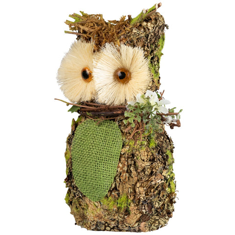 Spring Floral Owl Decorative Figure - 8.5" - Green