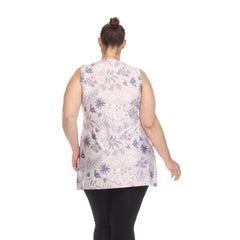 Plus Size Floral Sleeveless Tunic Top