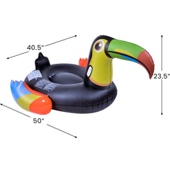 50" Multi Color Toucan Bird Ride on Pool Float