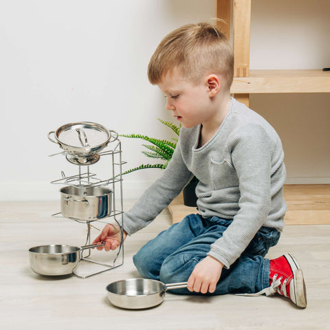 Cooking Pot Rack by Bigjigs Toys US