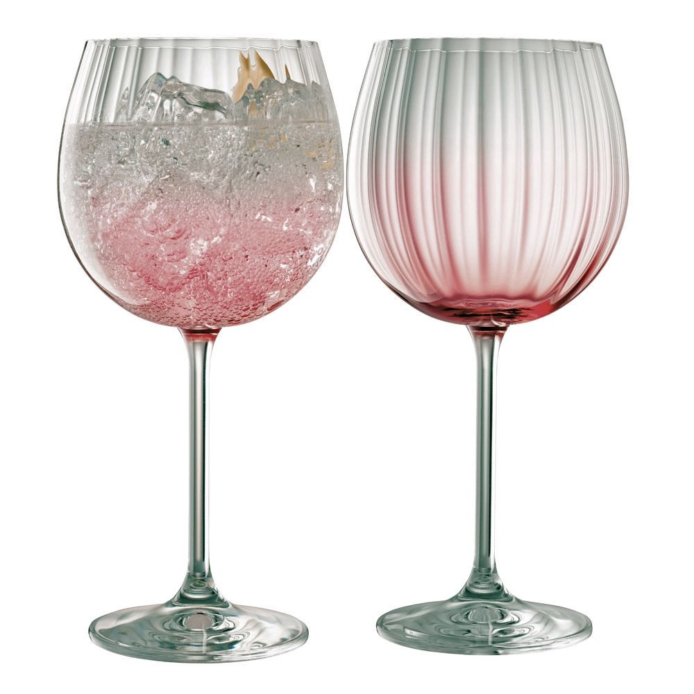  Galway Crystal Erne Colour Gin & Tonic Glasses Set of 2 - Amethyst - Bonton