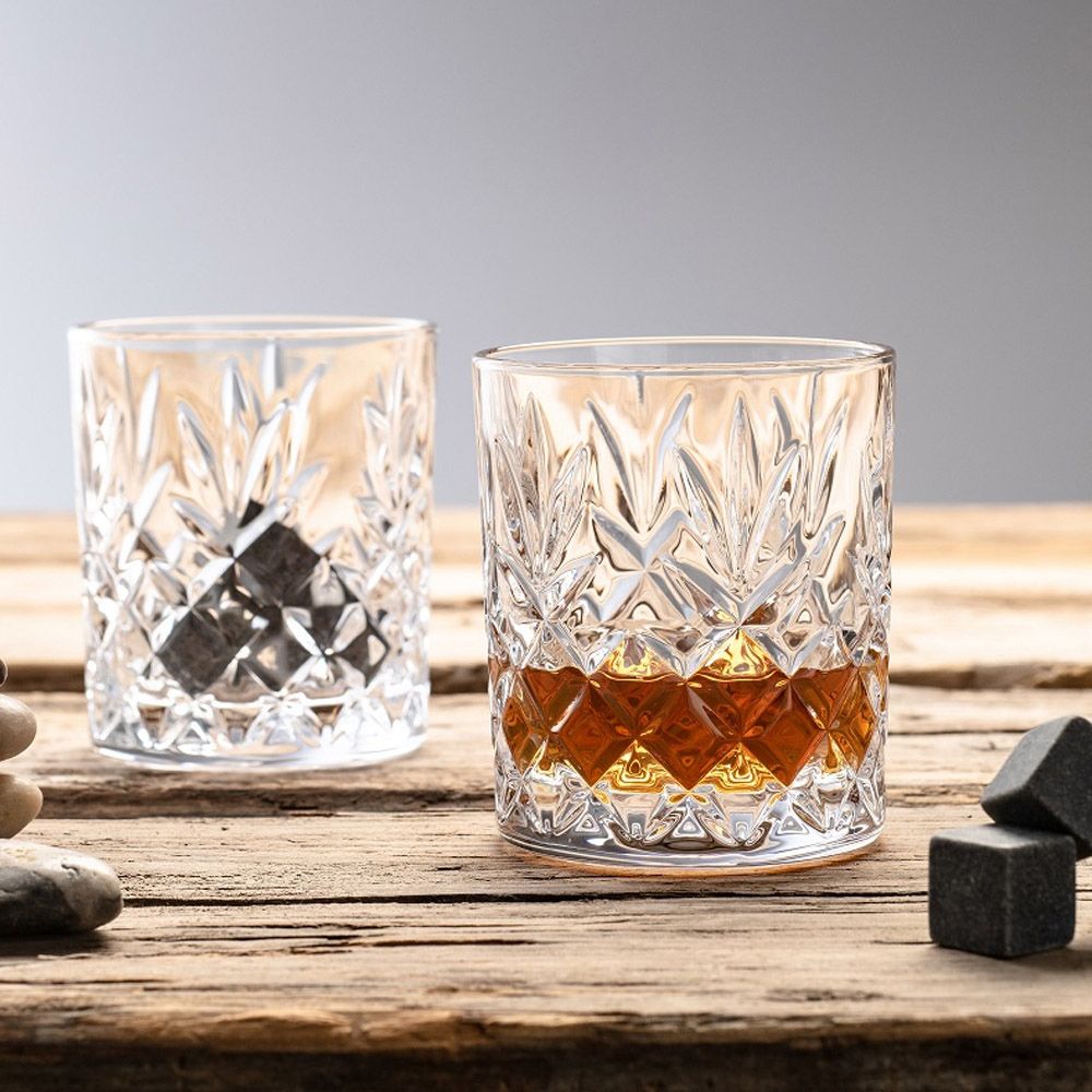  Galway Crystal Renmore Double Old Fashion Glasses Set of 2 - Clear - Bonton