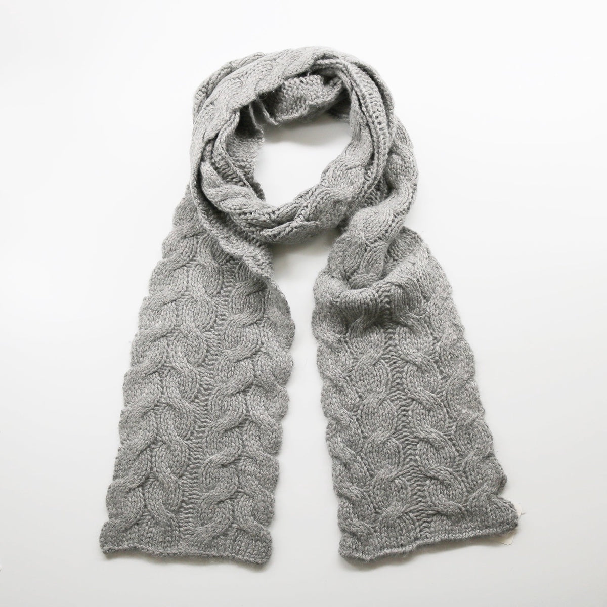  Portolano SCARF in CABLES DESIGN - BABY BLUE - Bonton