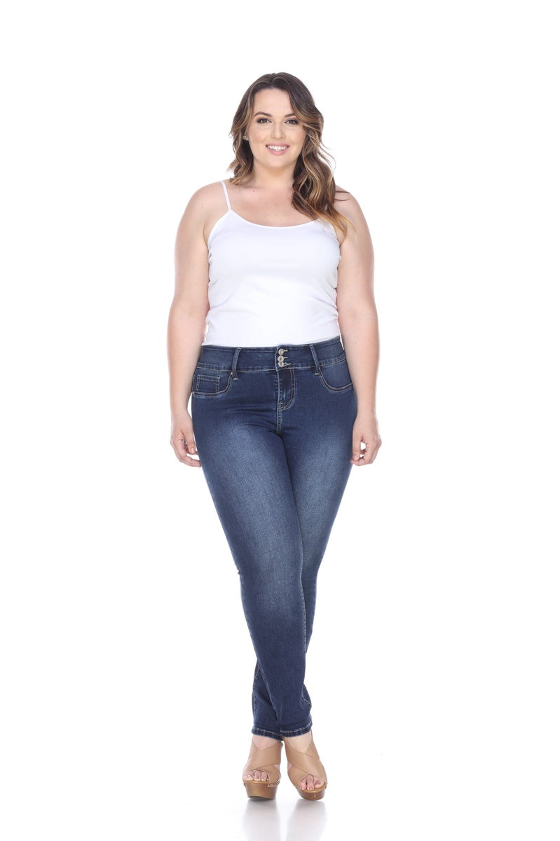  White Mark Plus Size Super Stretch Denim - 14 - Bonton