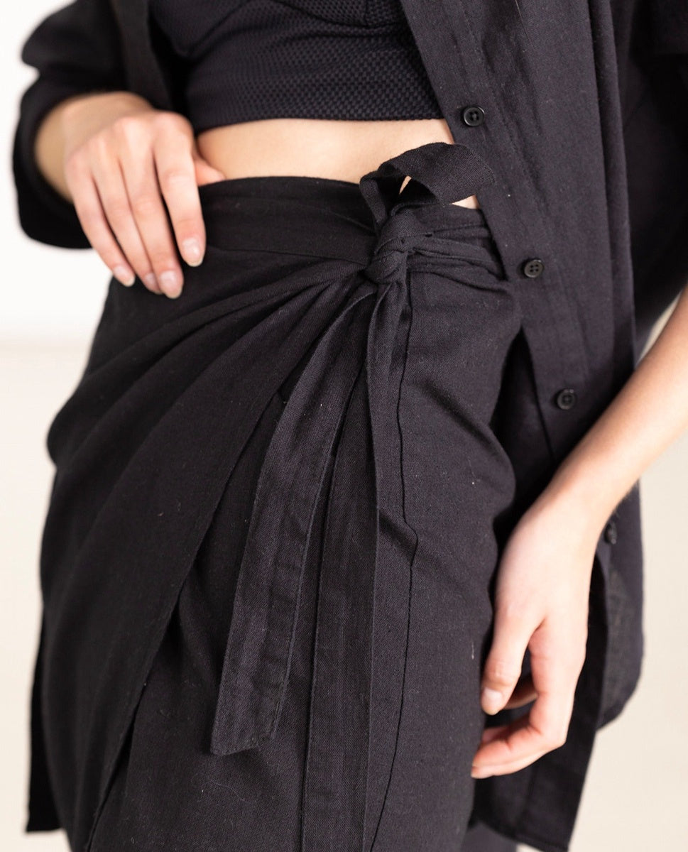  Gottex Beach Life Wrap Midi Cover Up Skirt - GOTTEX BEACH LIFE BLACK - Bonton
