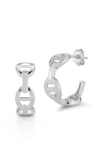 Mariner Link Chain Hoop Earrings 2