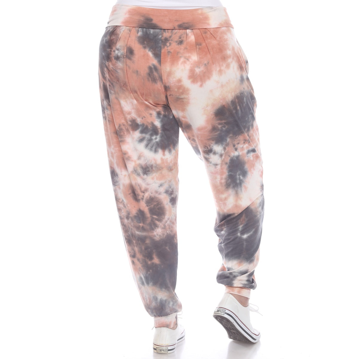  White Mark Plus Size Tie Dye Harem Pants - 1x - Bonton