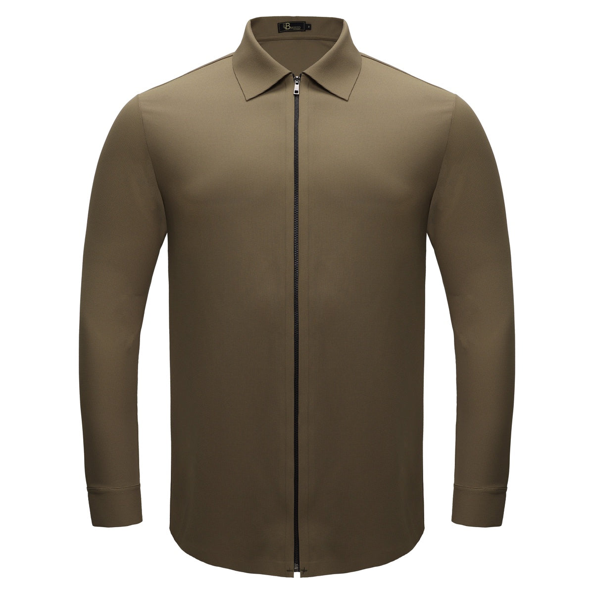  Barocco Zenith Zip Shirt KHAKI - KHAKI - Bonton