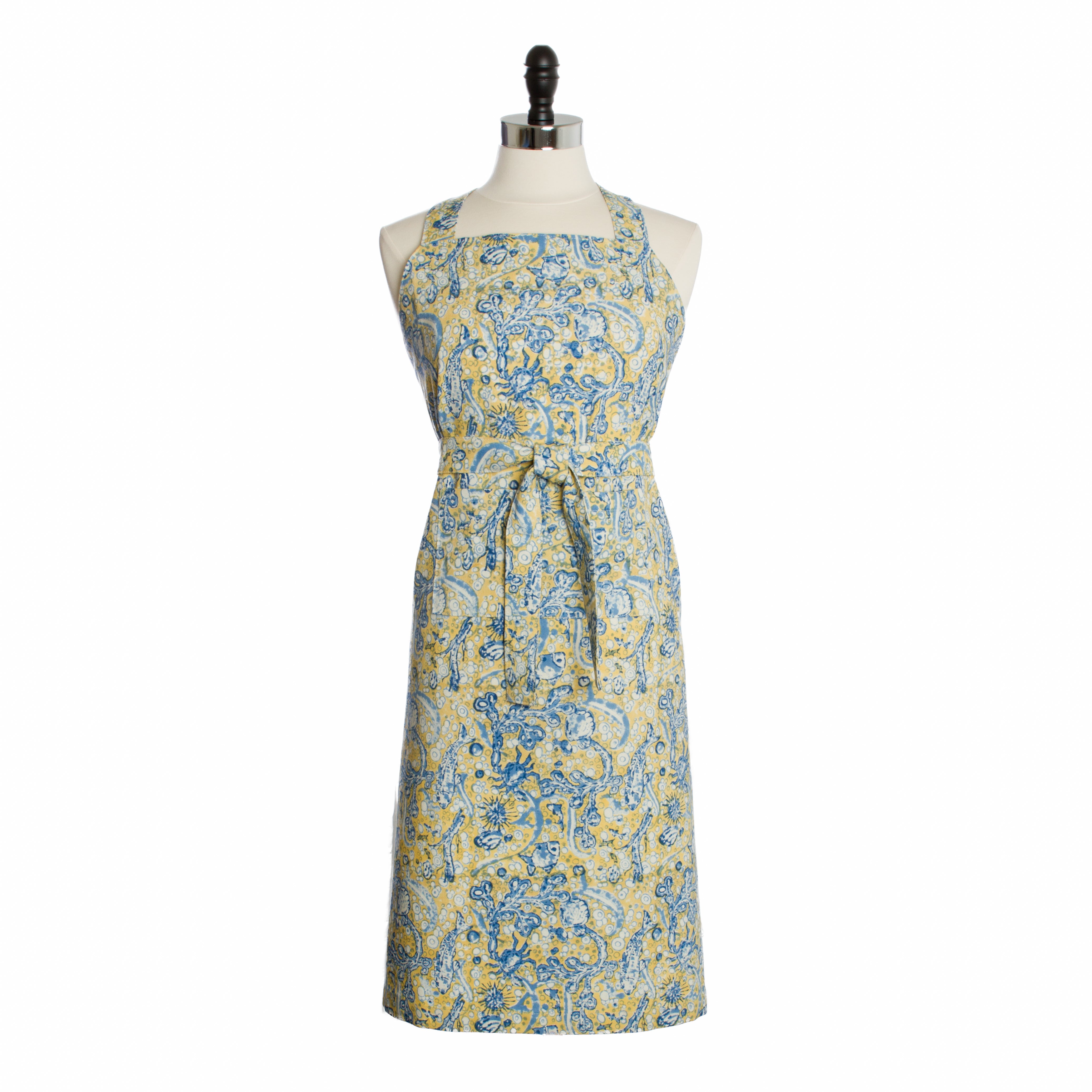  Couleur Nature La Mer Blue/Yellow Apron - Blue/Yellow - Bonton