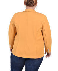 Plus Size Long Sleeve Scuba Crepe Jacket