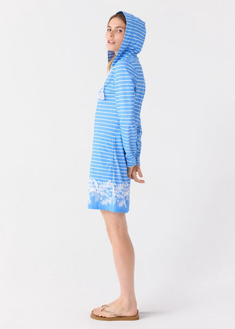 Palm Beach Lace Up Hooded Cover Up