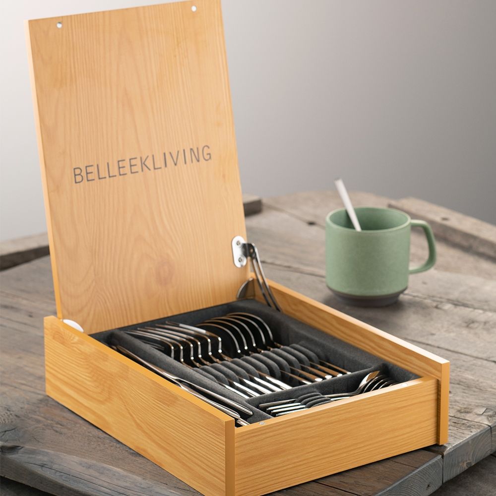  Belleek Living Reflection Stainless Steel Cutlery Set of 24 - Stainless Steel - Bonton