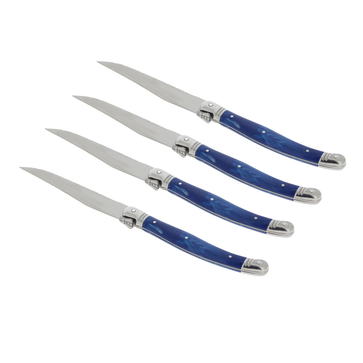  French Home Set of 4 Laguiole Blue Marble Steak Knives - Default Title - Bonton