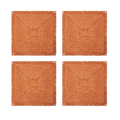 Loopy Abaca 14" Square Placemat - Set of 4