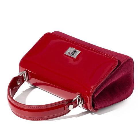 Lili Bag - Red Patent & Suede