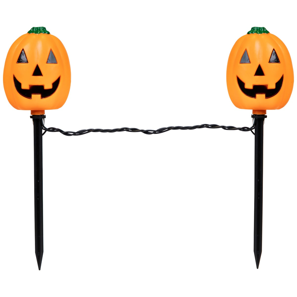  Northlight Jack-O-Lantern Shaped Halloween Pathway Markers - Clear - 3.75' Black Wire - 5ct - Default Title - Bonton