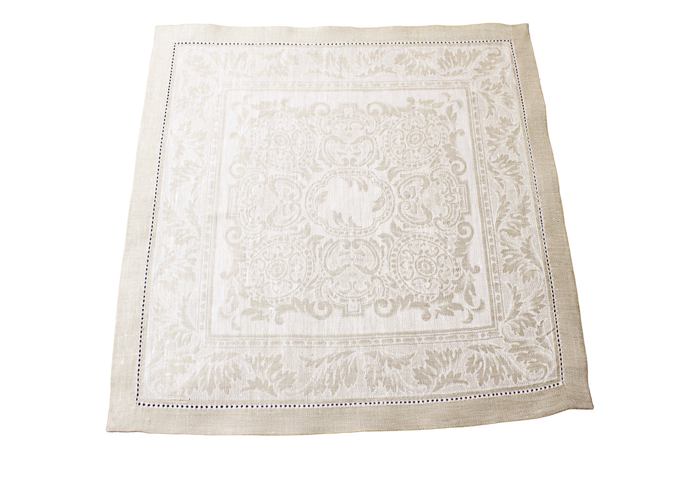  French Home Arboretum Set of 6 Linen Napkins - Ivory and Taupe - Default Title - Bonton