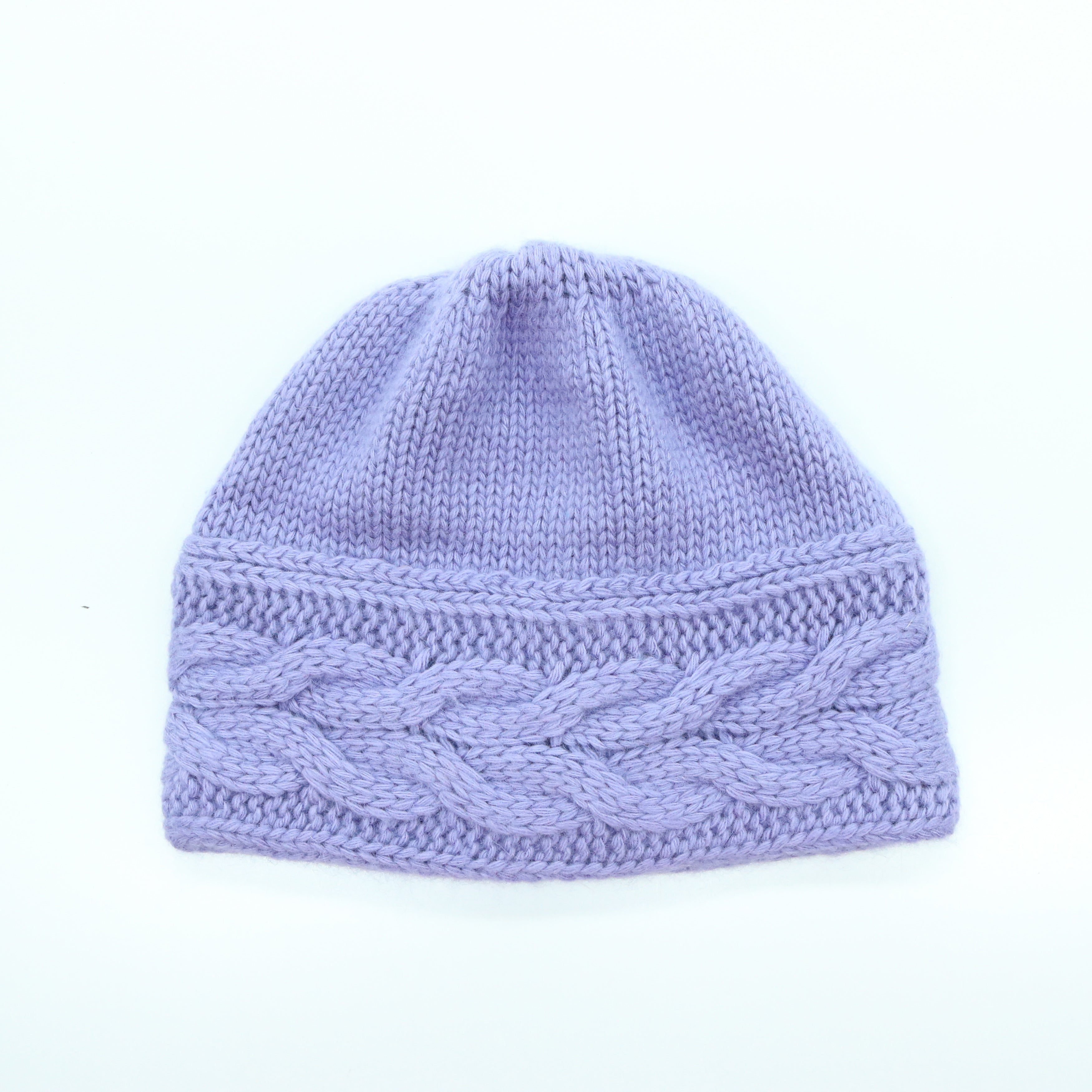  Portolano BEANIE in CABLES DESIGN - BABY PINK - Bonton