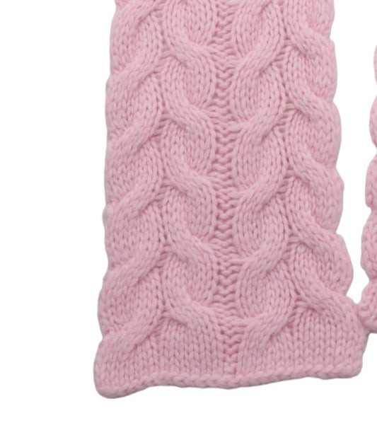 6"X72" Cables Scarf Baby Pink