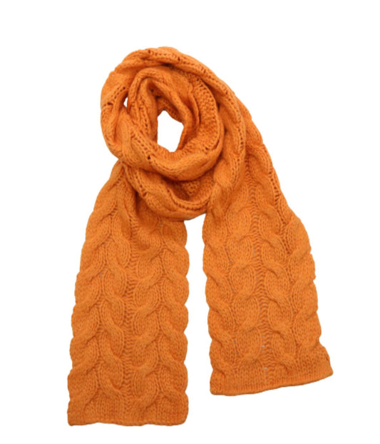 6"X72" Cables Scarf Mandarine