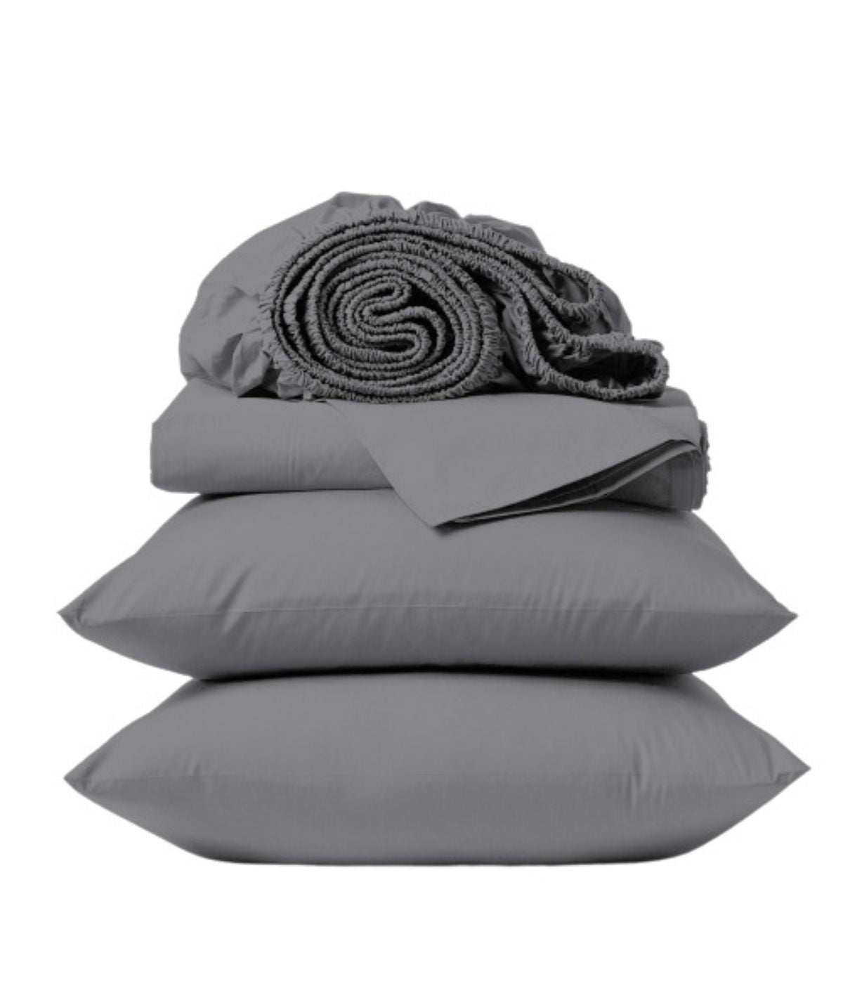  Purity Home Cotton 400 Thread Count Percale Sheet Set Dark Gray - Dark Gray - Bonton