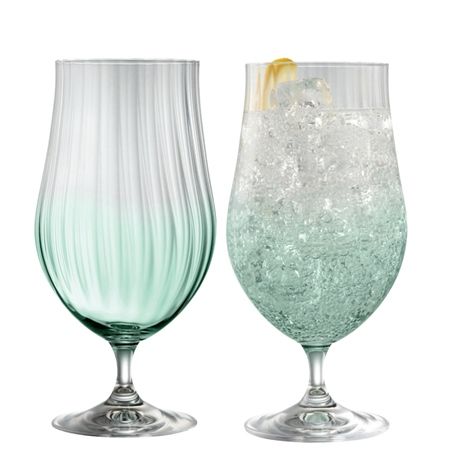  Galway Crystal Erne Colour Craft Beer/Cocktail Glasses Set of 2 - Blush - Bonton