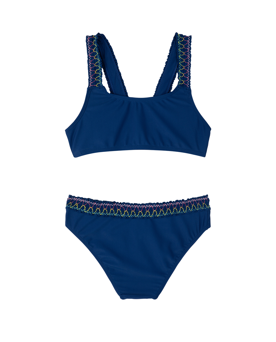  Gottex Kids Ruffle Love Cross Strap Swim Set - Ruffle Navy - Bonton