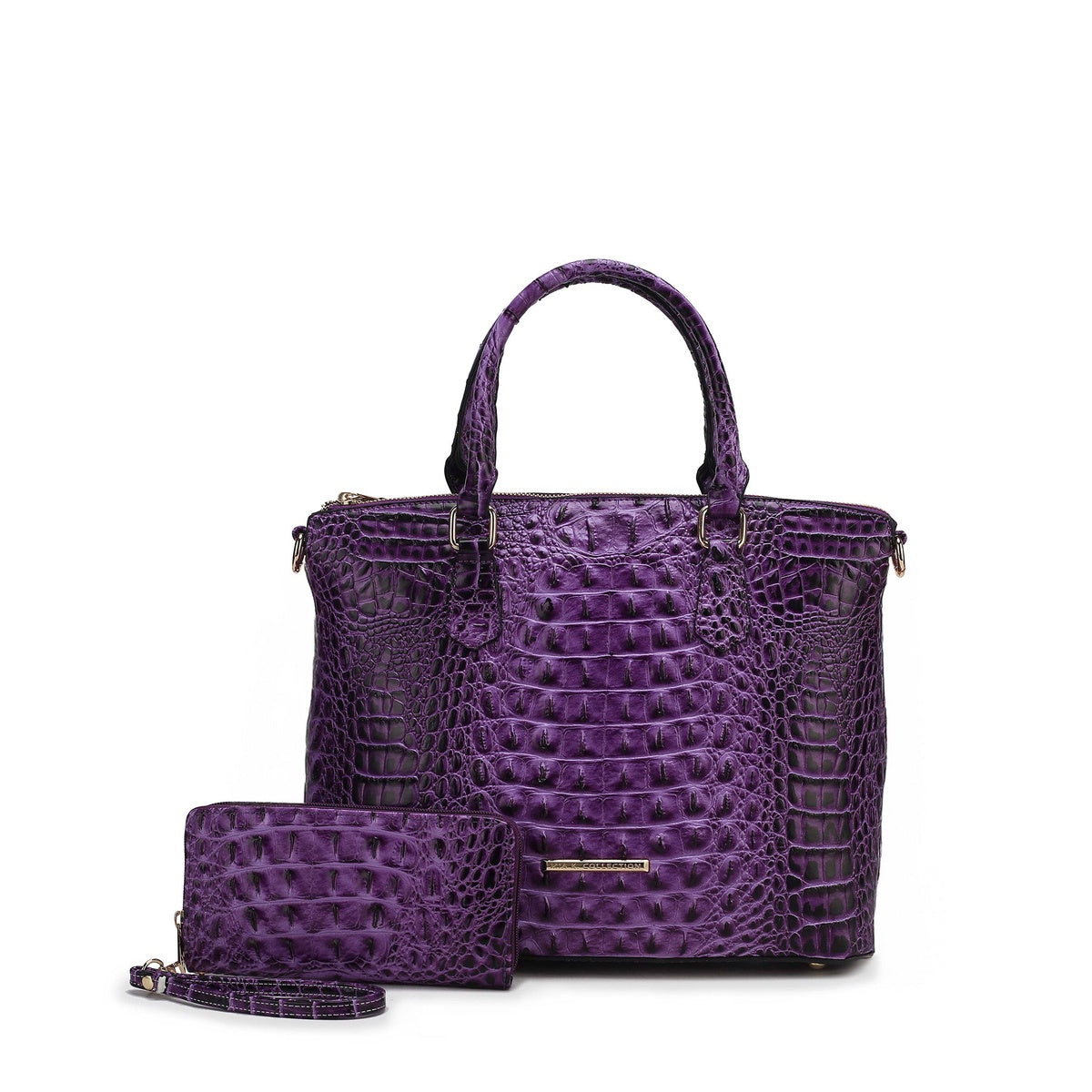  MKF Collection Liora Croc Embossed Tote Bag and Set - Croco Green - Bonton