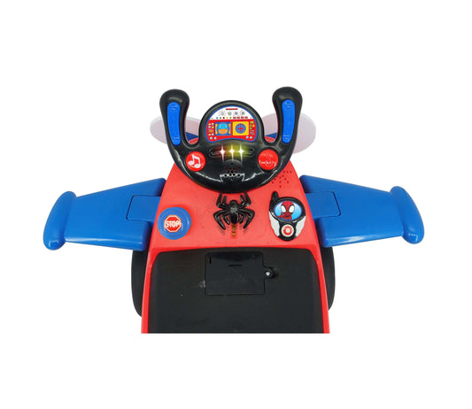 Marvel Lights 'N' Sounds Spidey Activity Plane Ride-On-Multi-One Size-2