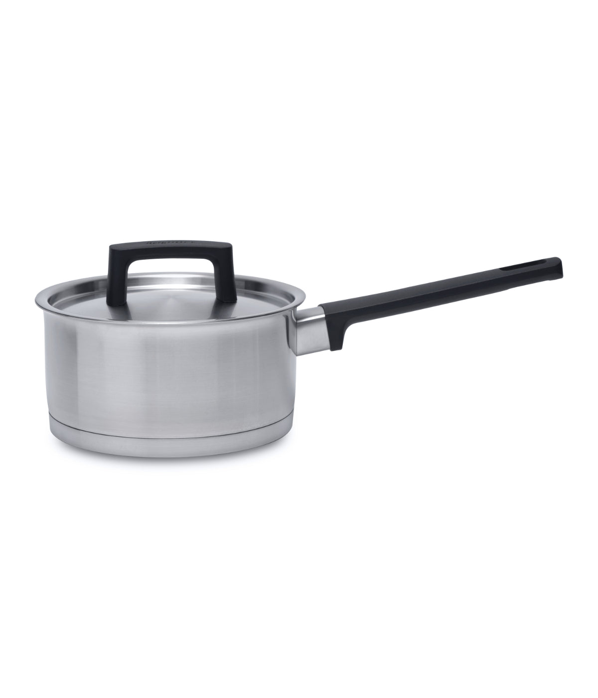  BergHOFF Ron 18/10 Stainless Steel Covered Saucepan - Silver, Black Handle - Bonton