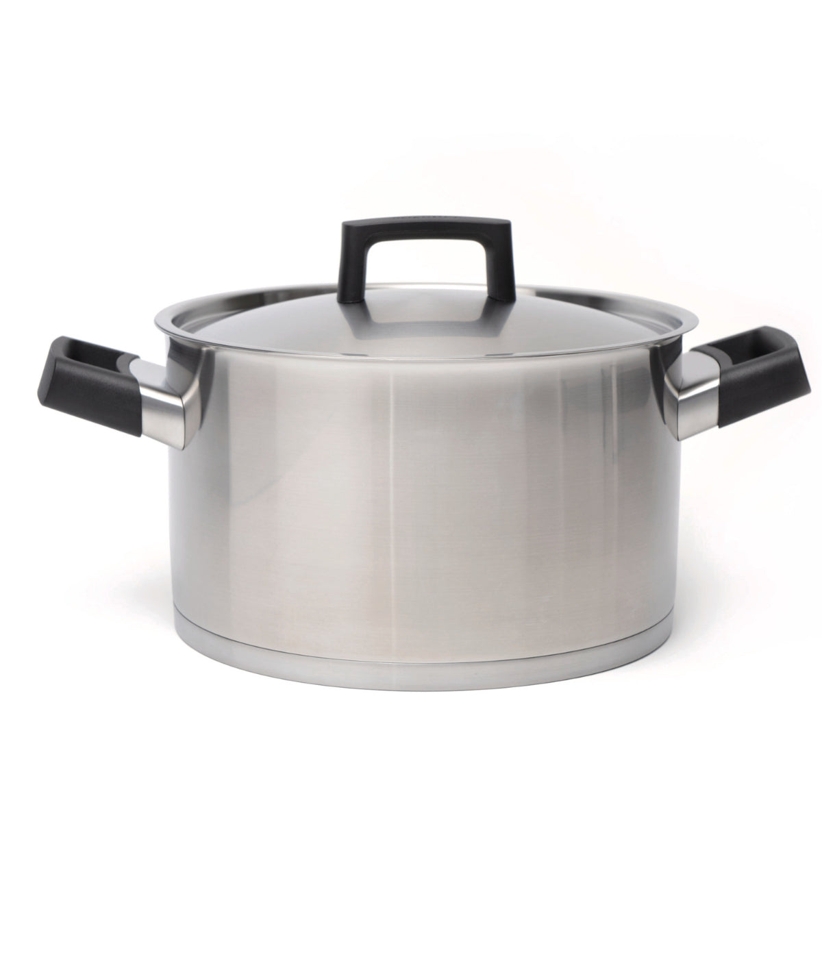  BergHOFF Ron 18/10 Stainless Steel Covered Stockpot - Silver, Black Handle - Bonton