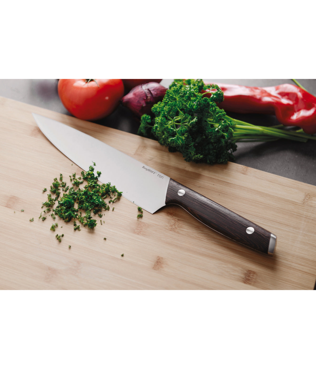  BergHOFF Ron Acapu Wood Chef'S Knife - Brown, Silver - Bonton