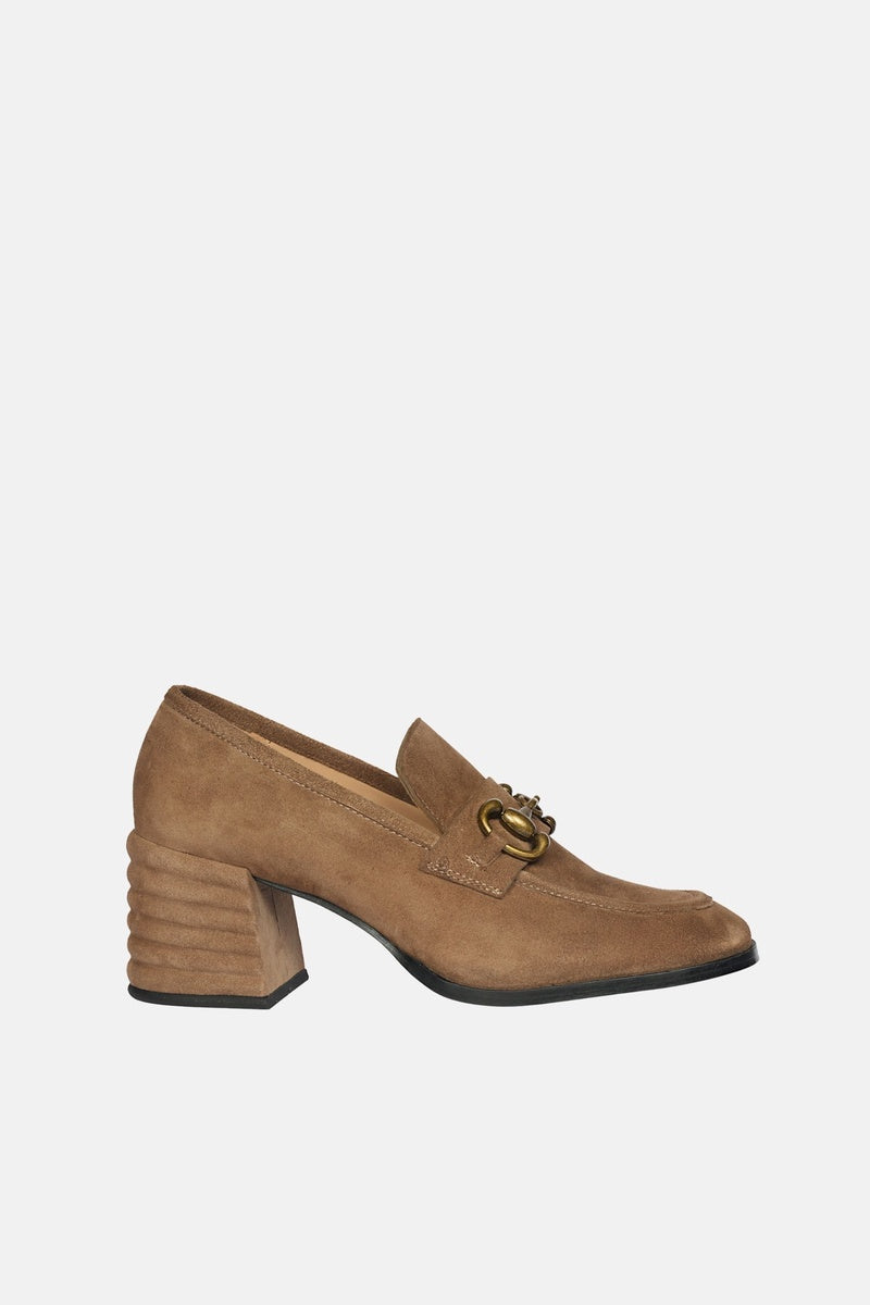  Saint G Vera Suede - Heeled Loafers - Dark Taupe - Bonton