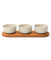 Leo 3 Piece Bowl Set with Bamboo Tray