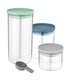  BergHOFF Leo 3 Piece Glass Food Container Set - Clear, Grey, Green, Blue - Bonton