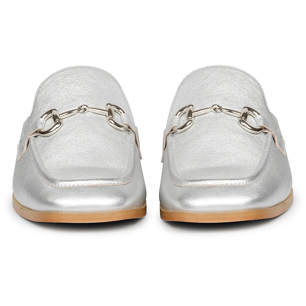  Saint G Savannah Metallic - Flat Mules - Silver - Bonton