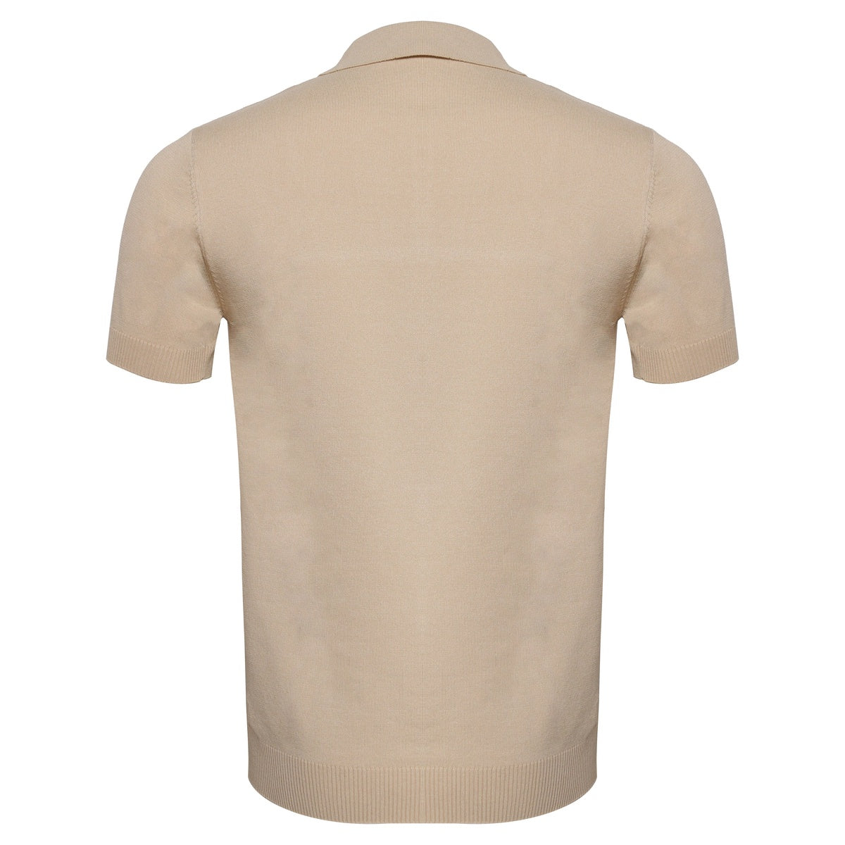  Barocco Men's Retro-Inspired Knitted Polo Shirt IVORY/NAVY - IVO/NAVY - Bonton