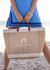 White Cabana Life Logo Jute Bag