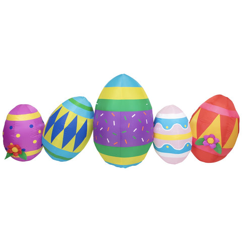 Inflatable Lighted Easter Eggs Outdoor Decoration - 10'