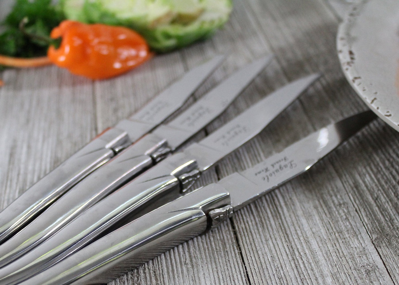  French Home Set of 4 Laguiole Connoisseur Stainless Steel Steak Knives - Default Title - Bonton