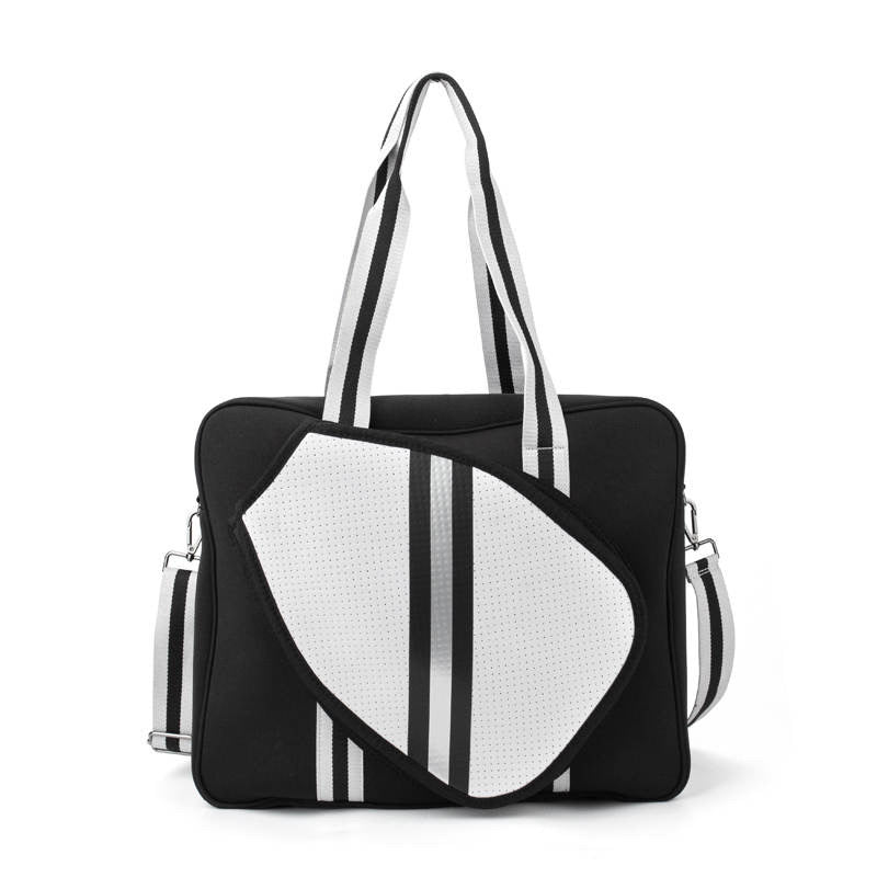  Lemonbella Non Volley Neoprene Pickle Ball Tote - Banger Black/White - Bonton